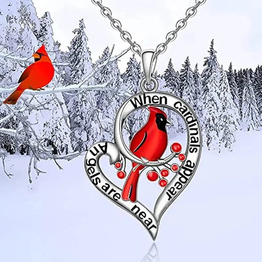 Stylish Cardinal Pendant Necklace Exquisite Jewelry Women Holiday Gift New