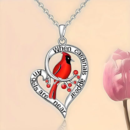 Stylish Cardinal Pendant Necklace Exquisite Jewelry Women Holiday Gift New