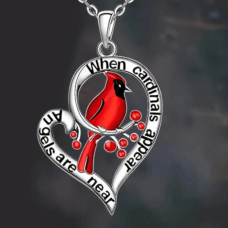 Stylish Cardinal Pendant Necklace Exquisite Jewelry Women Holiday Gift New