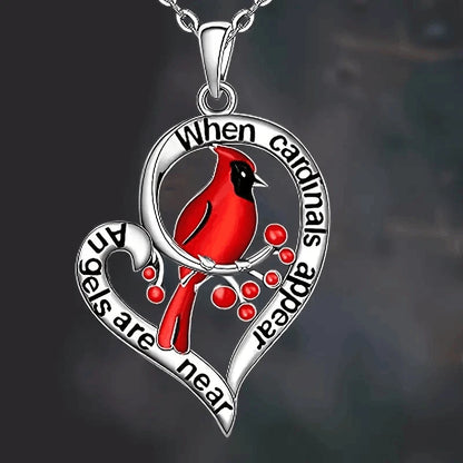 Stylish Cardinal Pendant Necklace Exquisite Jewelry Women Holiday Gift New